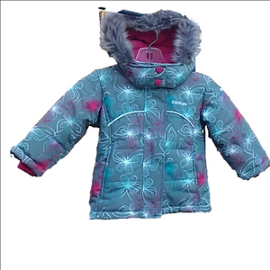 NEW Oshkosh B'gosh Girls 18 Months Fleece Lined Snow Jacket Faux Fur Trim Hood